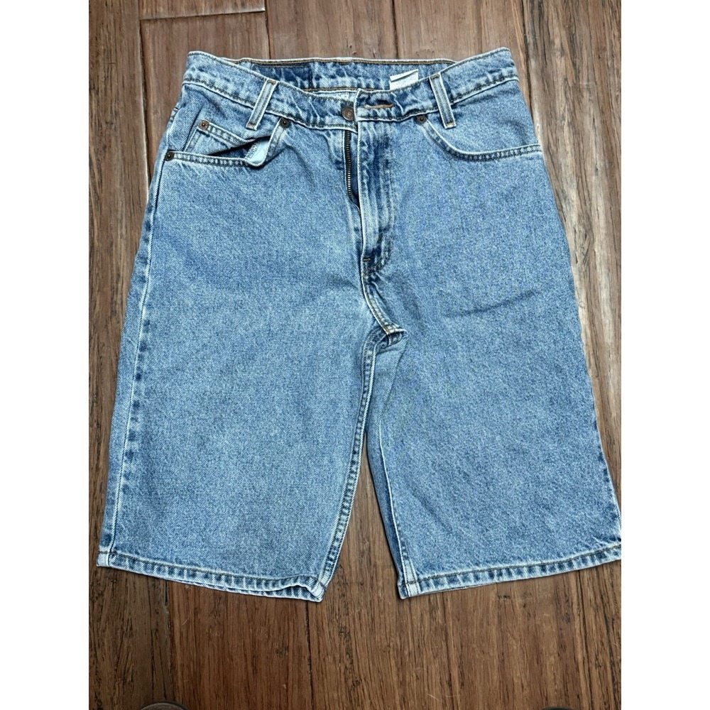Levi's 550 Relaxed Fit Student Denim Shorts Boys Youth 29 Light Wash 100% Cotton